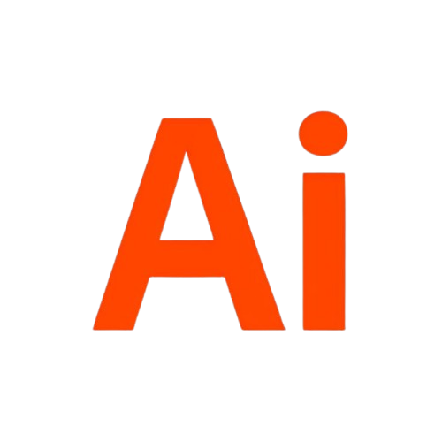 bold modern ai icon design in bright orange and dark brown logo playground removebg preview